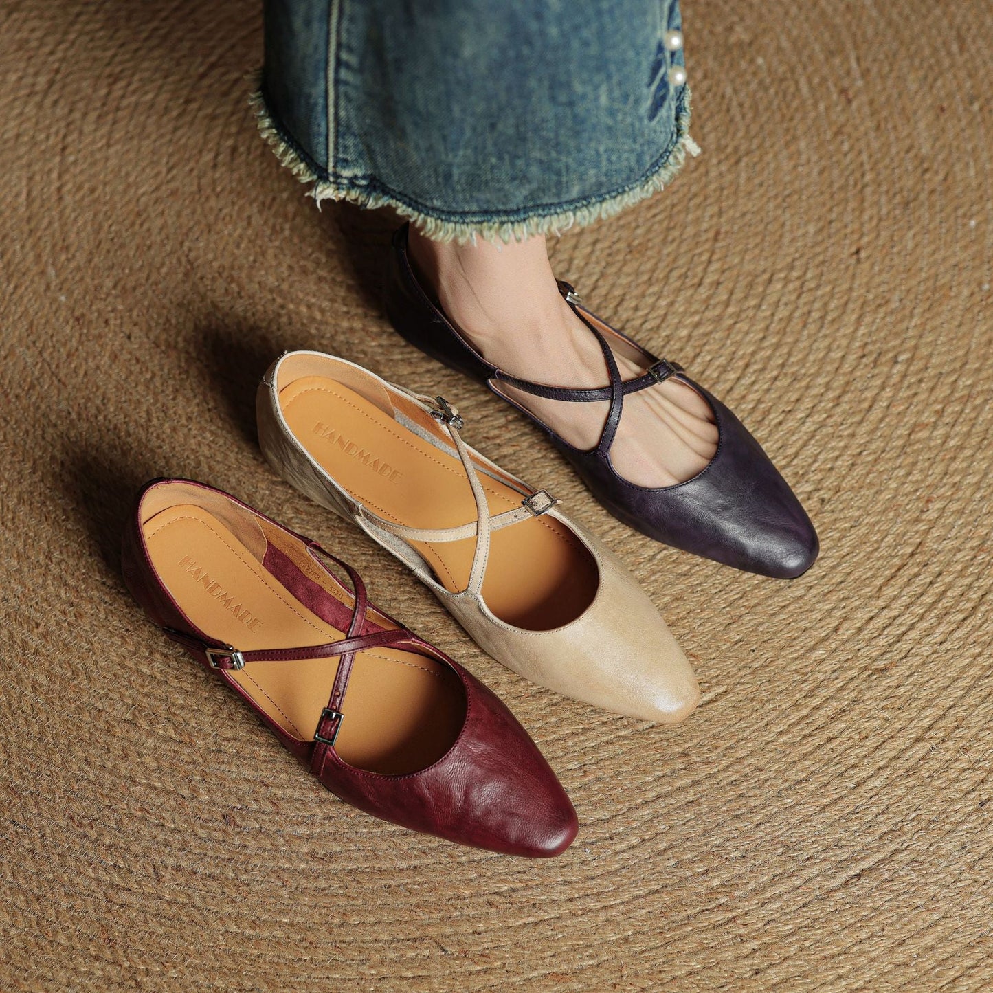 Eclan Genuine Leather Flats
