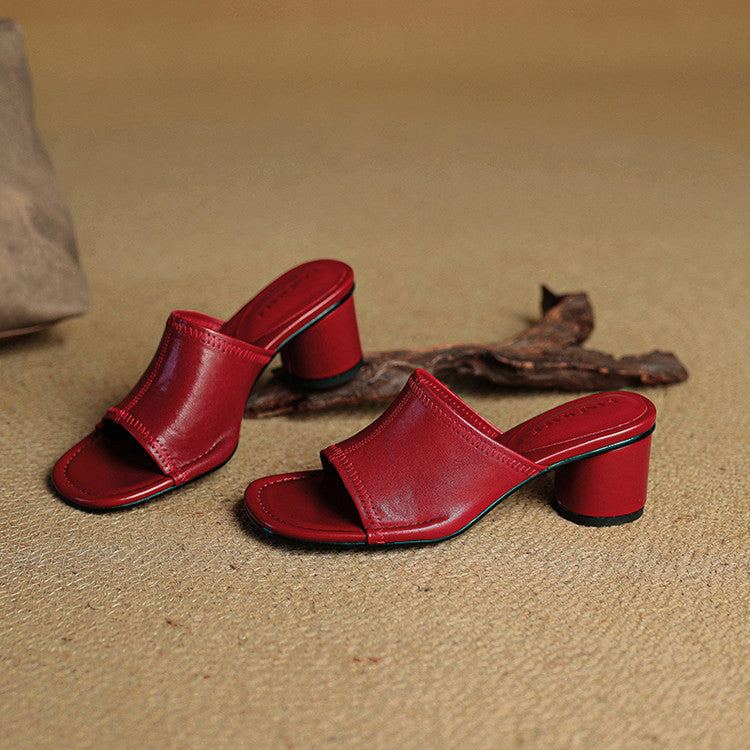 Brily Genuine Leather Mules