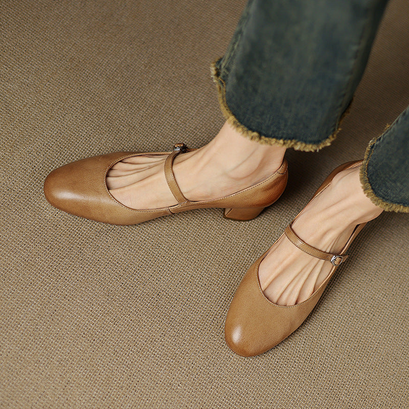 Blare Genuine Leather Heels