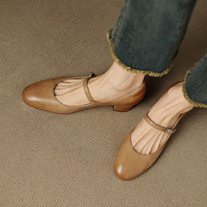 Blare Genuine Leather Heels
