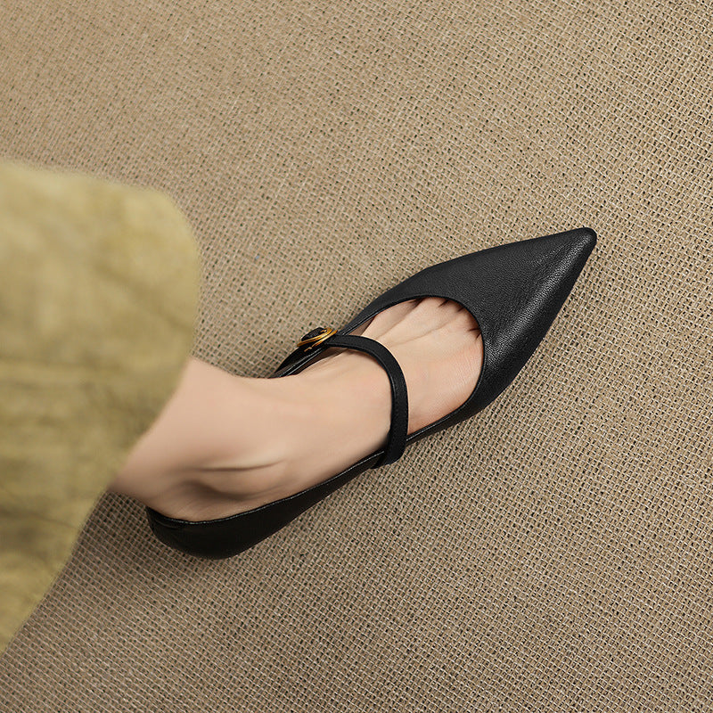 Delia Genuine Leather Heels