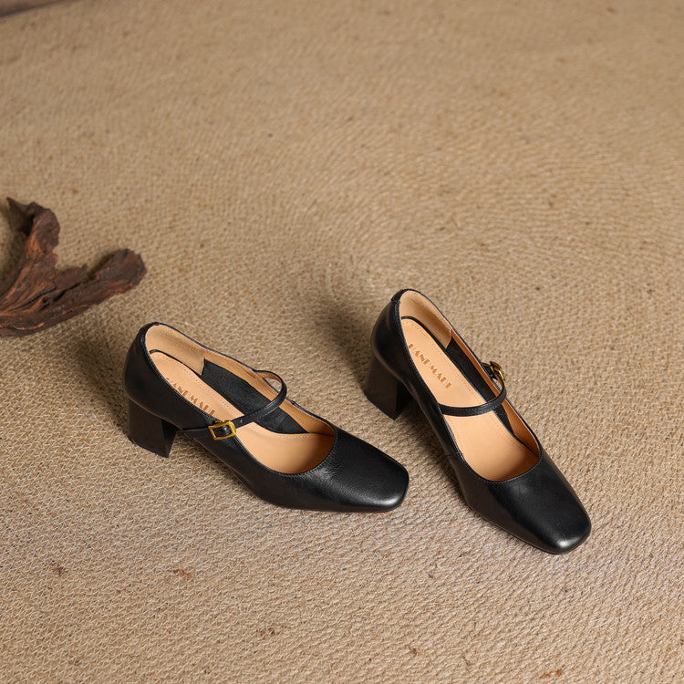 Lenara Genuine Leather Heels