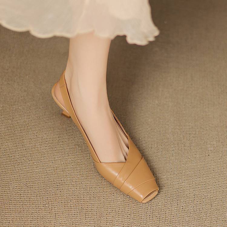 Kelly Genuine Leather Slingbacks