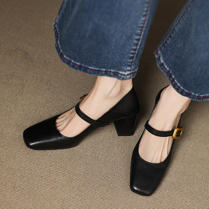 Zinia Genuine Leather Heels