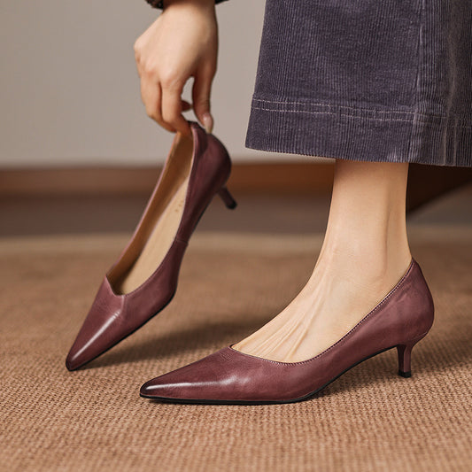 Ayra Genuine Leather Heels
