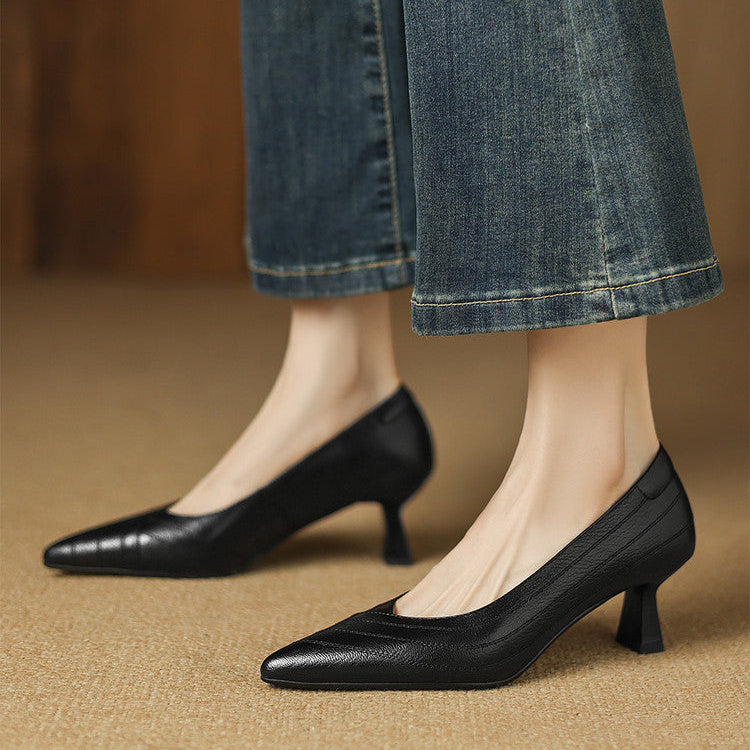 Lexa Genuine Leather Heels