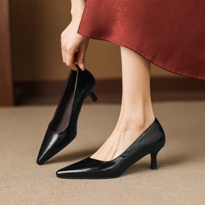 Emey Genuine Leather Heels