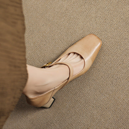 Zinia Genuine Leather Heels
