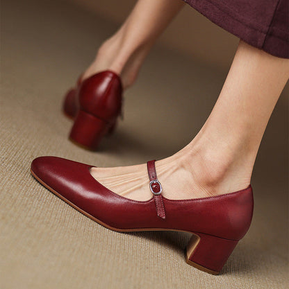 Blare Genuine Leather Heels