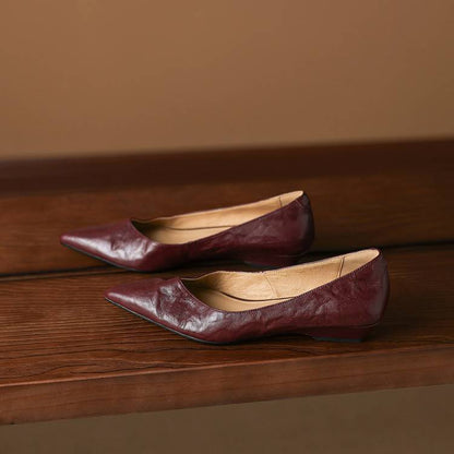 Aelra Genuine Leather Pumps