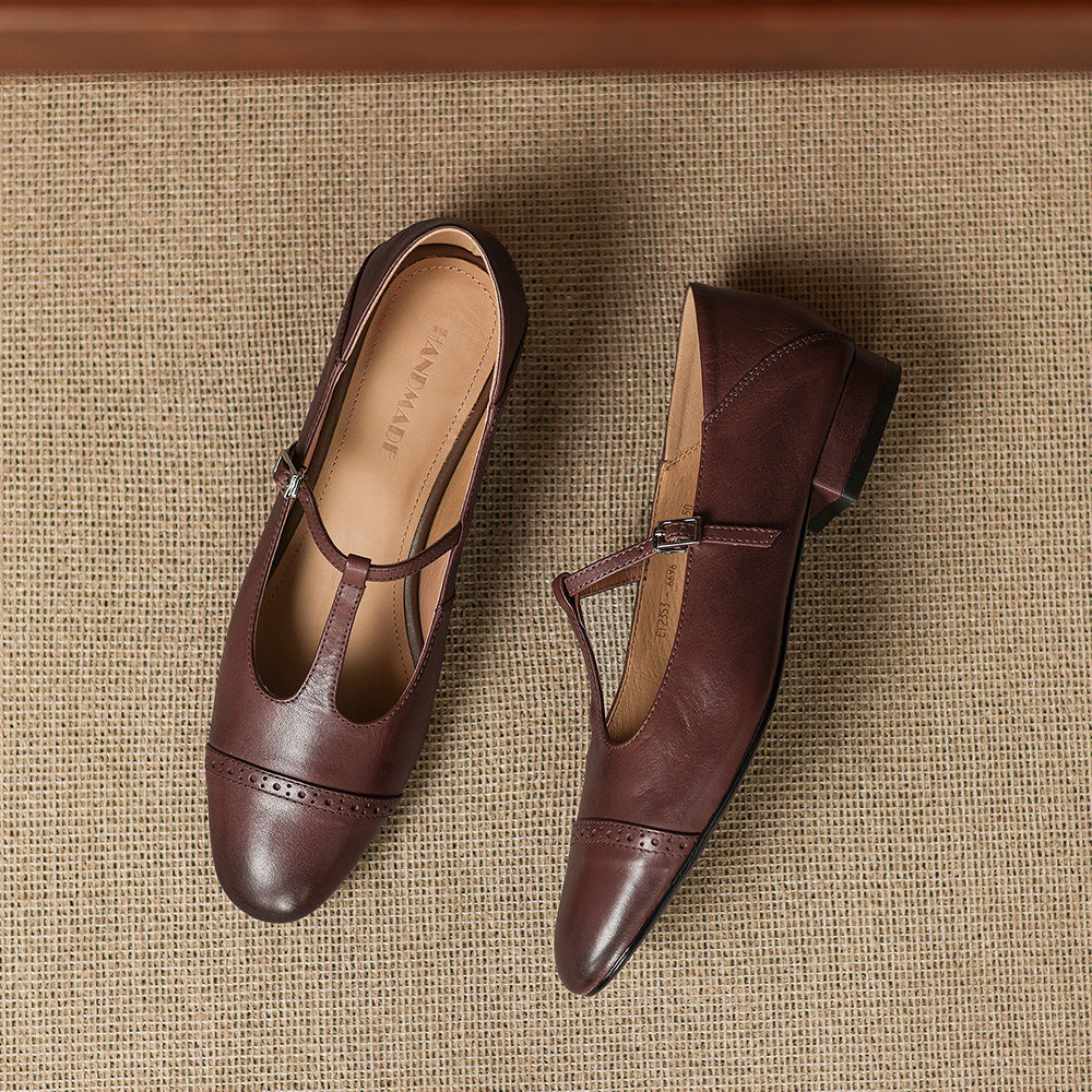 Myzor Genuine Leather Flats