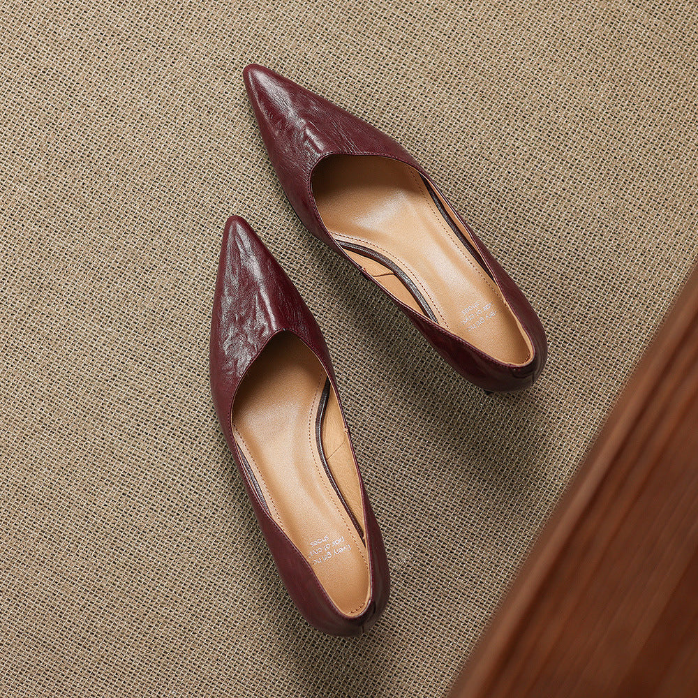 Jovia Genuine Leather Heels