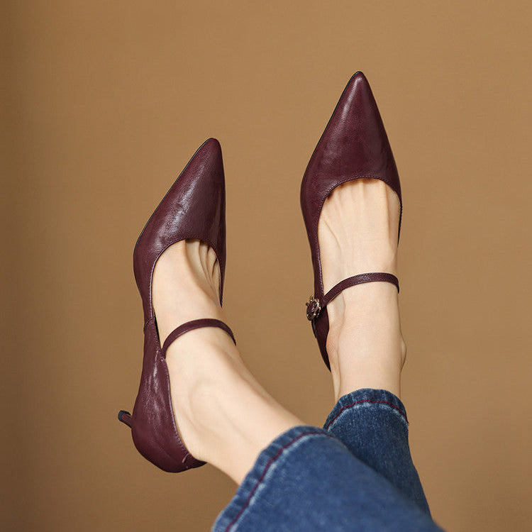 Helene Genuine Leather Heels