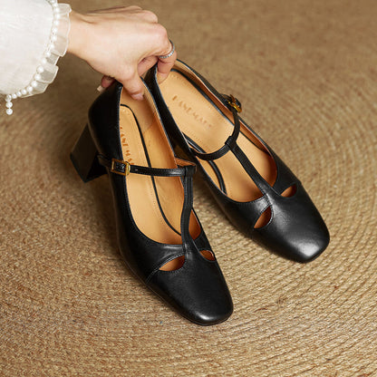 Elora Genuine Leather Heels