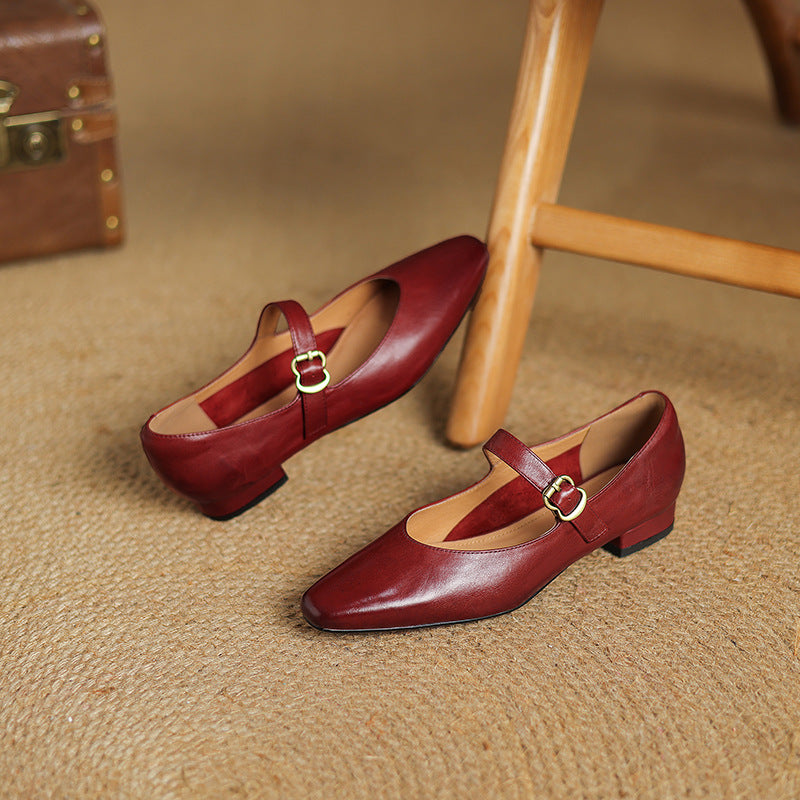 Maira Genuine Leather Heels