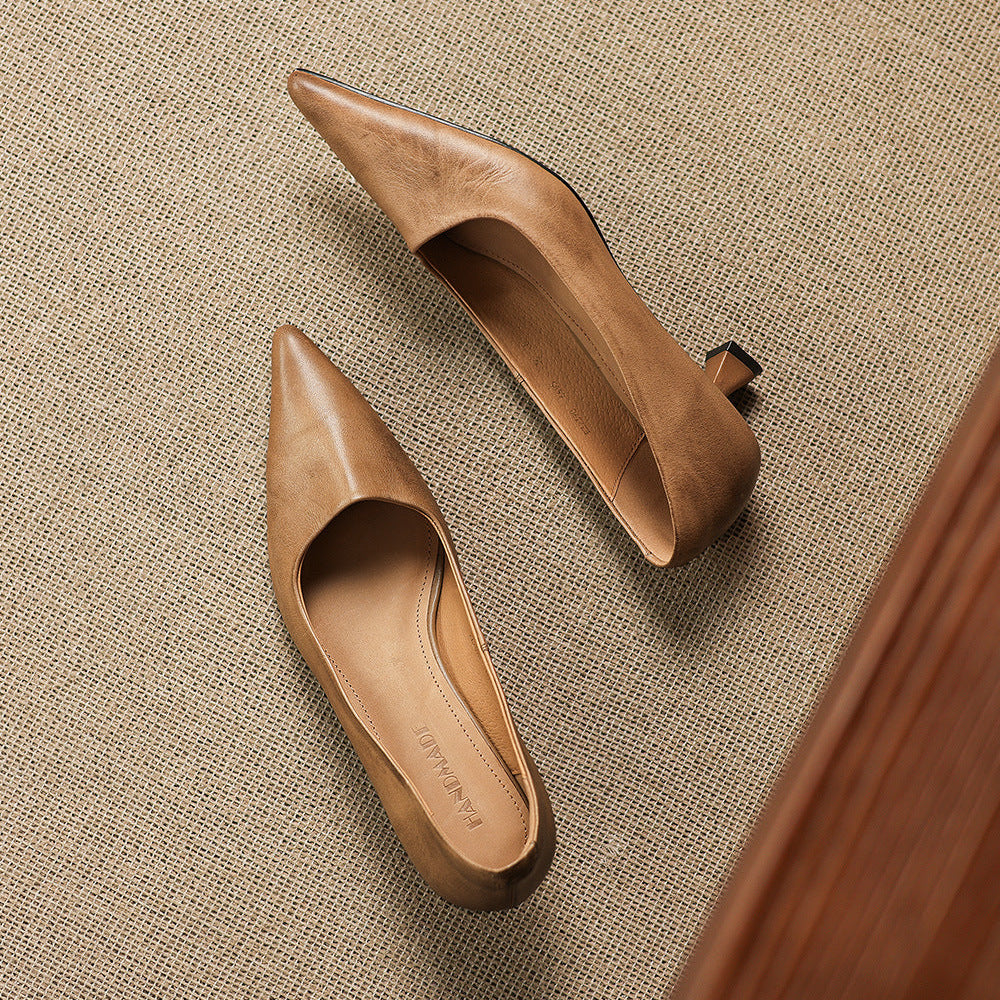 Bria Genuine Leather Heels