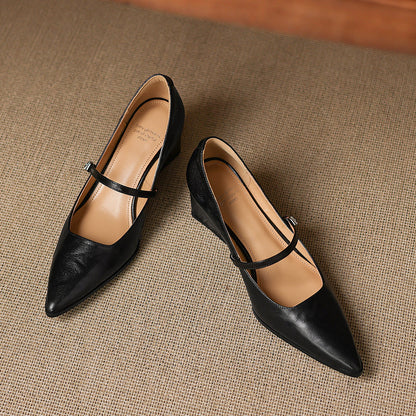 Breya Genuine Leather Heels