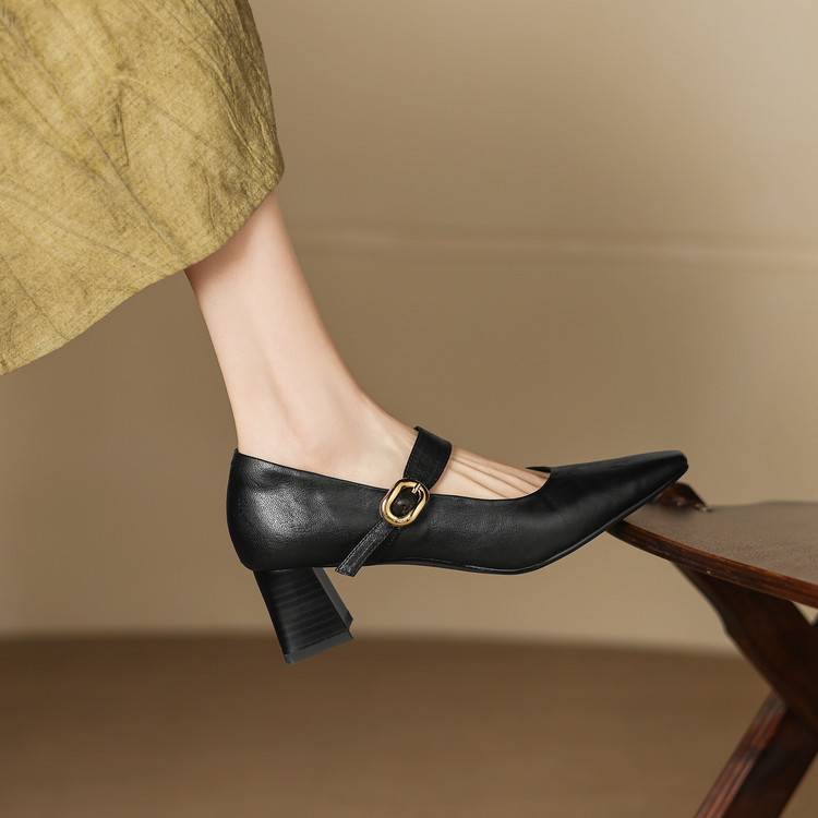 Nessa Genuine Leather Heels
