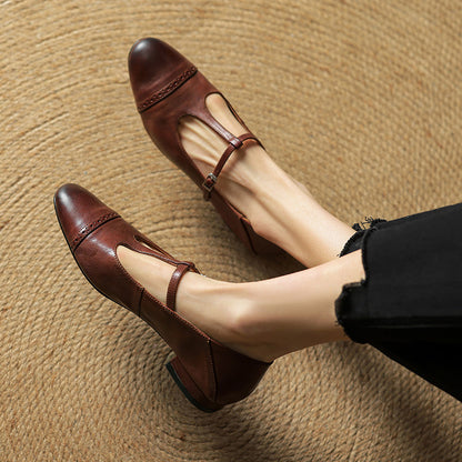 Bia Genuine Leather Flats