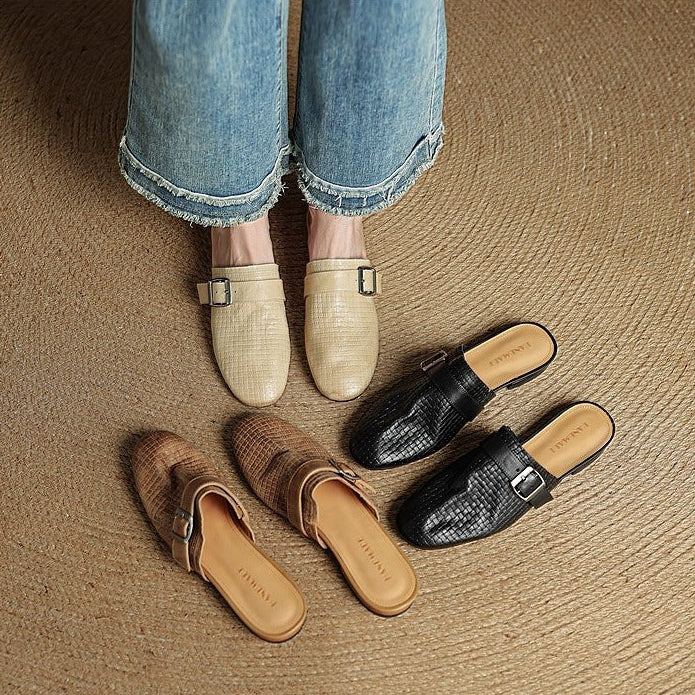 Hailey Genuine Leather Mules