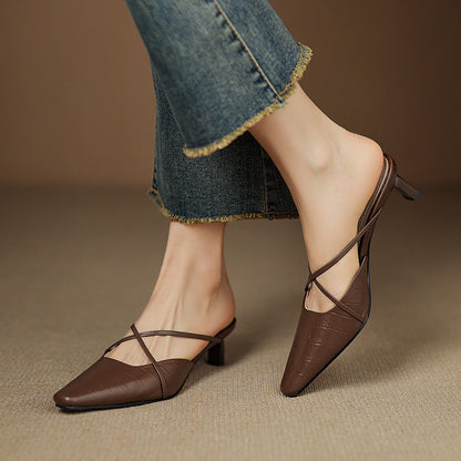 Velora Genuine Leather Mules