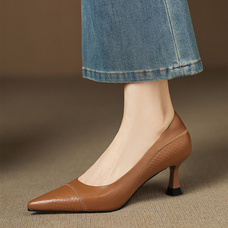 Elyra Genuine Leather Heels