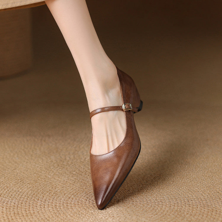 Felcia Genuine Leather Heels