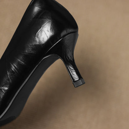 Emey Genuine Leather Heels