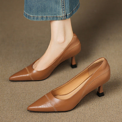 Elyra Genuine Leather Heels