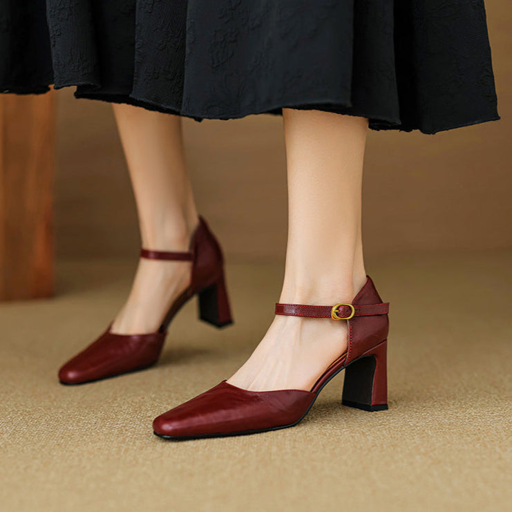 Amaris Genuine Leather Heels