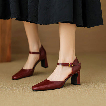 Amaris Genuine Leather Heels