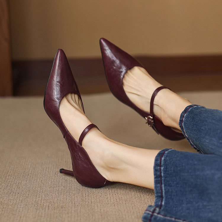 Helene Genuine Leather Heels