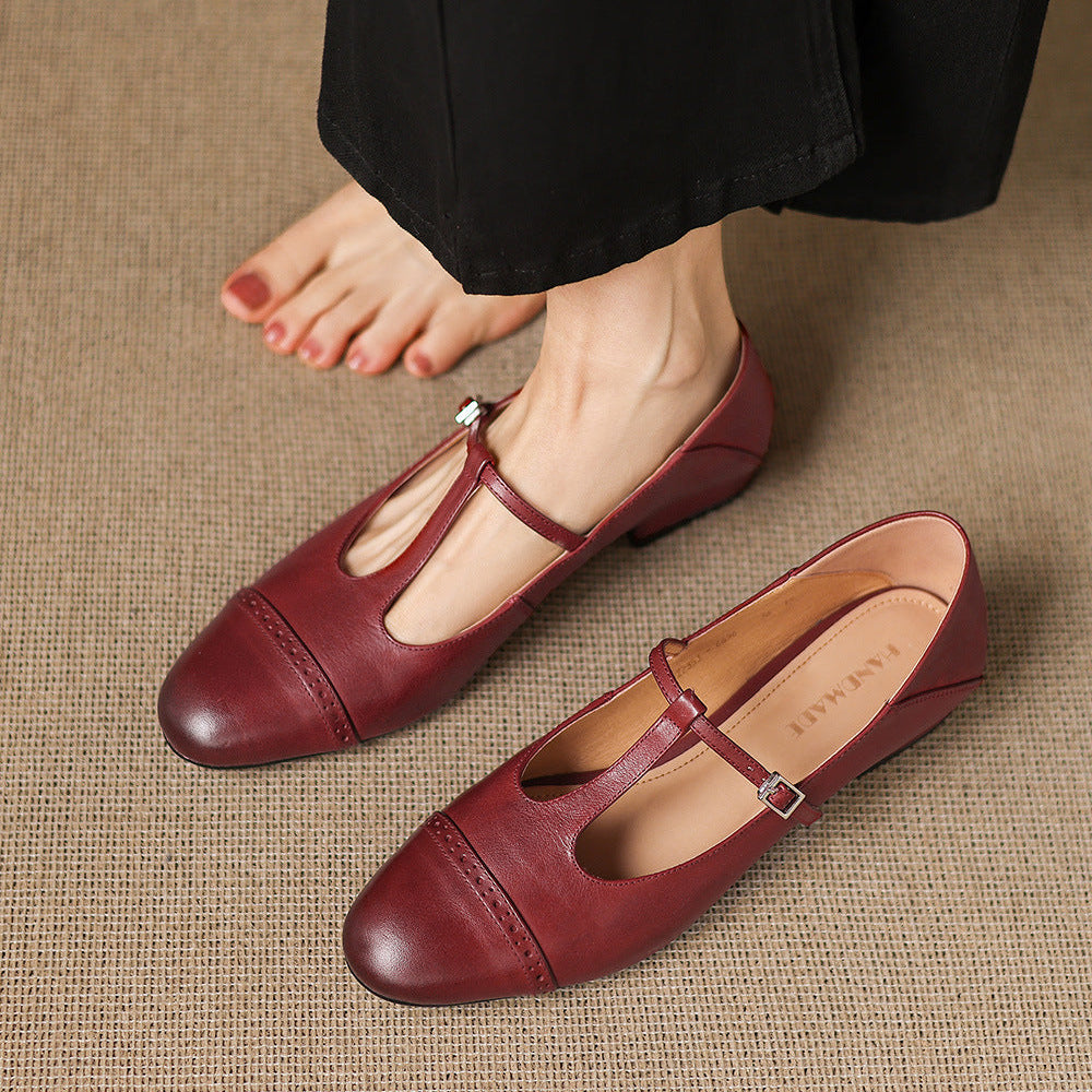 Myzor Genuine Leather Flats