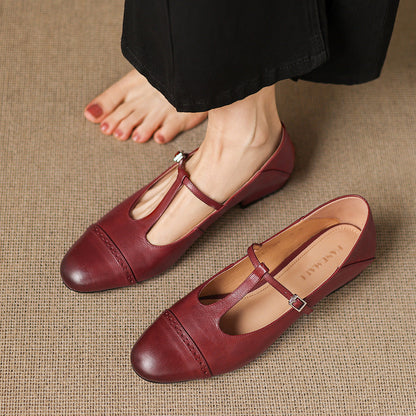 Myzor Genuine Leather Flats