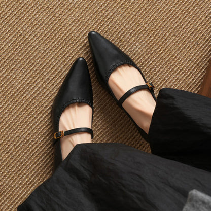 Zora Genuine Leather Heels