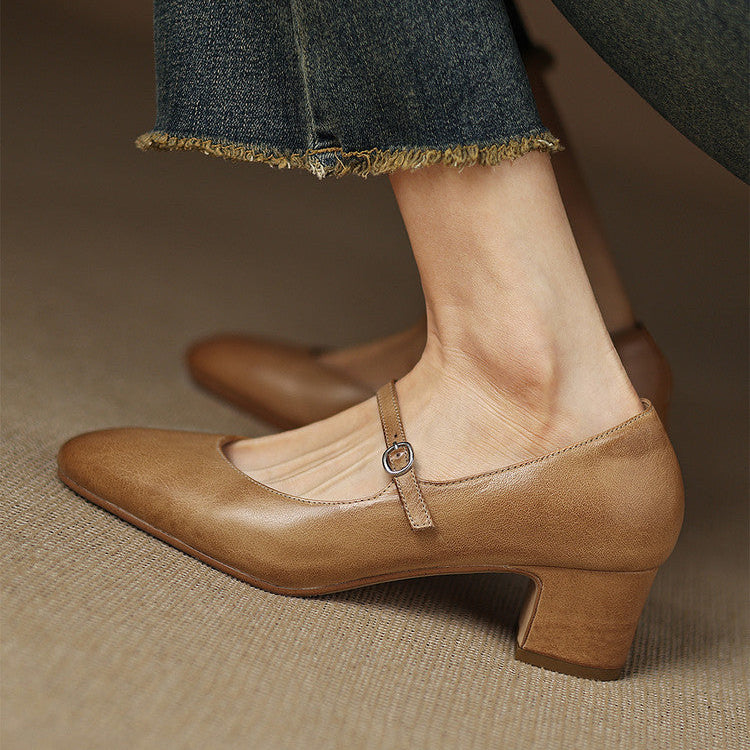 Blare Genuine Leather Heels