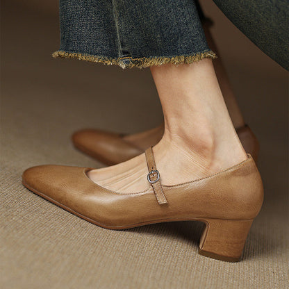 Blare Genuine Leather Heels