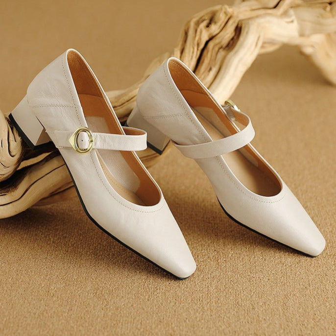 Merlot Genuine Leather Heels