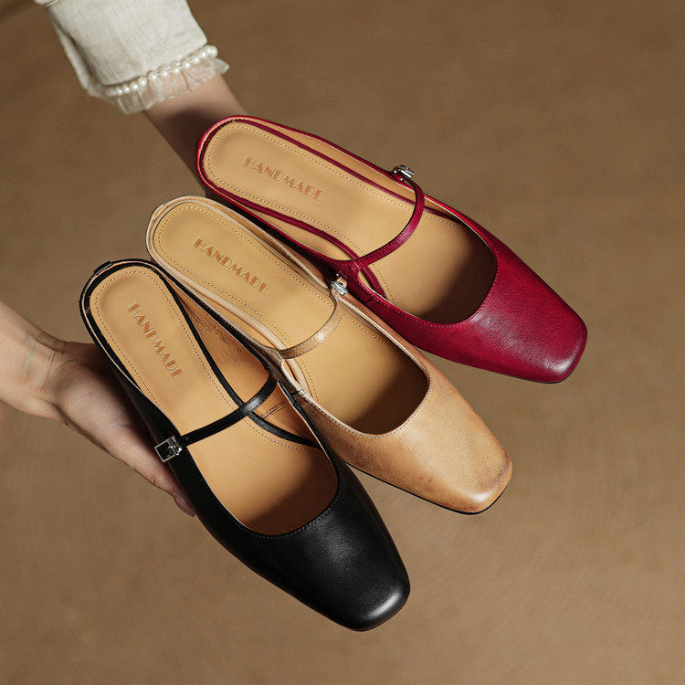 Esmer Genuine Leather Mules
