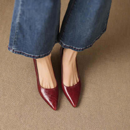 Emey Genuine Leather Heels