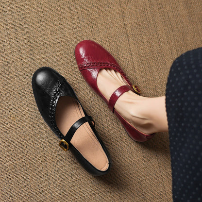 Zylen Genuine Leather Flats