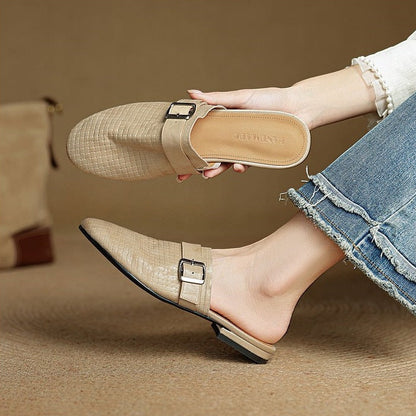Hailey Genuine Leather Mules