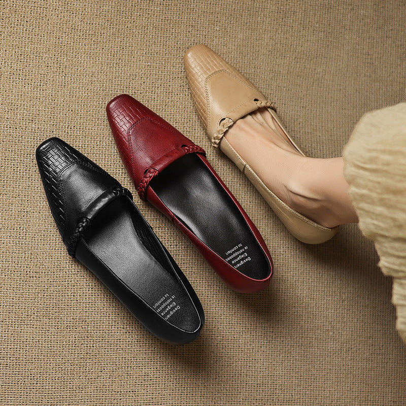 Alira Genuine Leather Wedge Pumps