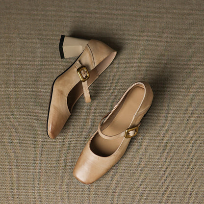 Zinia Genuine Leather Heels