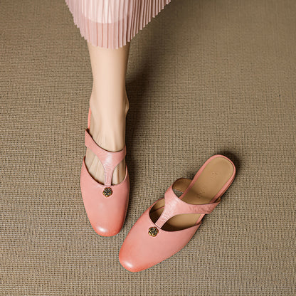 Corel Genuine Leather Mules