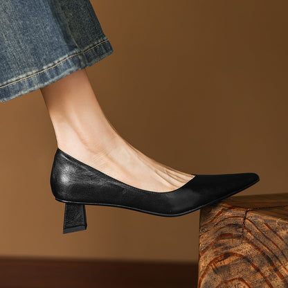 Jovia Genuine Leather Heels