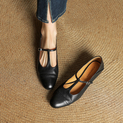 Bia Genuine Leather Flats