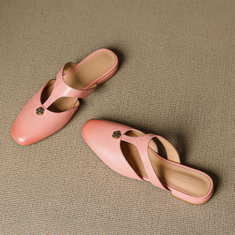 Corel Genuine Leather Mules