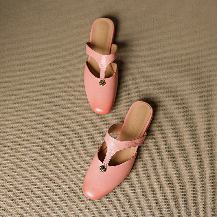 Corel Genuine Leather Mules