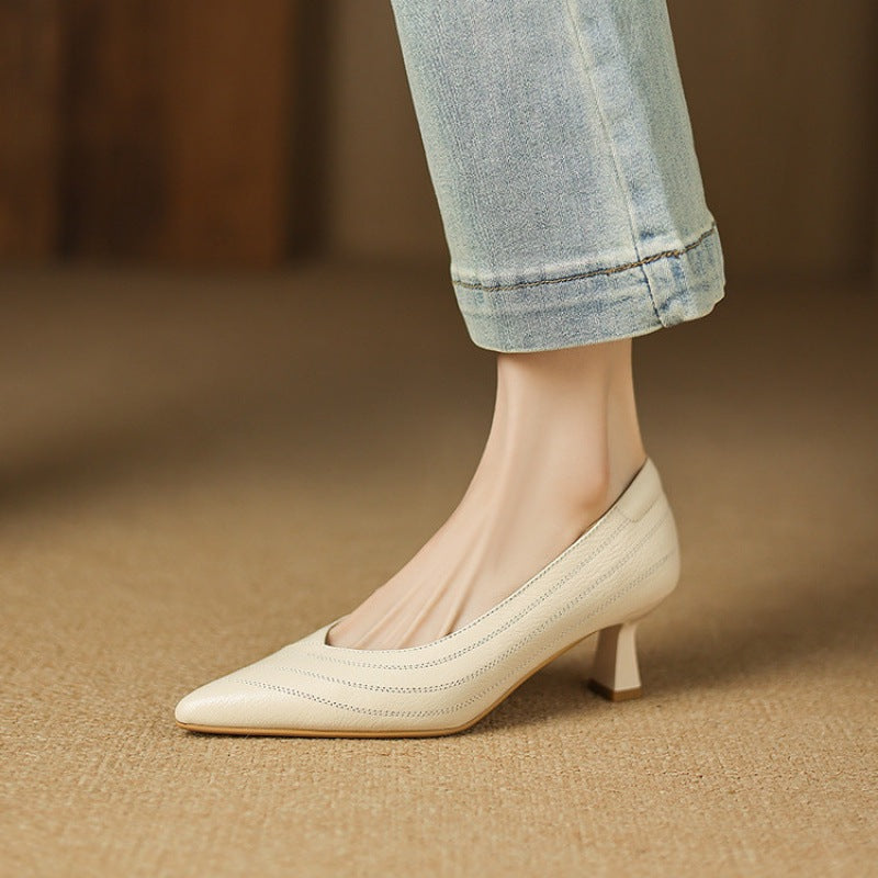 Lexa Genuine Leather Heels